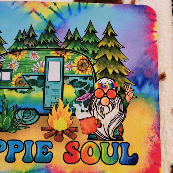 Hippie Soul Gnome Camper Computer Non Slip Custom Mouse Pad Handmade - Picture 4 of 7